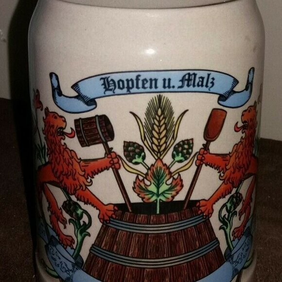 Vintage W Germany Gerz Beer Stein Tankard Hopfen - Picture 1 of 5